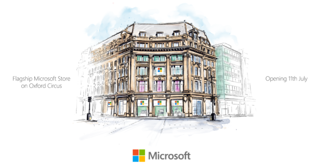 Flagship Microsoft Store in London opens July 2019 Created on Surface Studio by Phil Galloway  Illustrated 002 Microsoft's new UK flagship store will open in July 2019